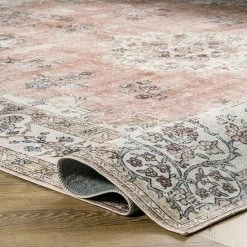NuLOOM Ren Machine Washable Vintage Floral Rug Light Gray -nuLOOM Sales Store unnamed file 352