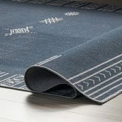 NuLOOM Arina Machine Washable Global Inspired Simplistic Tribal Area Rug Navy -nuLOOM Sales Store unnamed file 3529