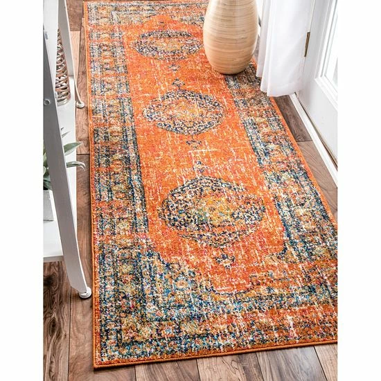 NuLOOM Bodrum Olivia Vintage Persian Framed Floral Rug 5 NuLOOM Bodrum Olivia Vintage Persian Framed Floral Rug - Image 3