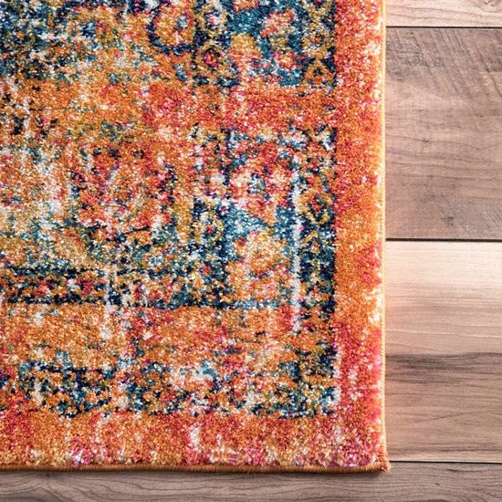 NuLOOM Bodrum Olivia Vintage Persian Framed Floral Rug 7 NuLOOM Bodrum Olivia Vintage Persian Framed Floral Rug - Image 5