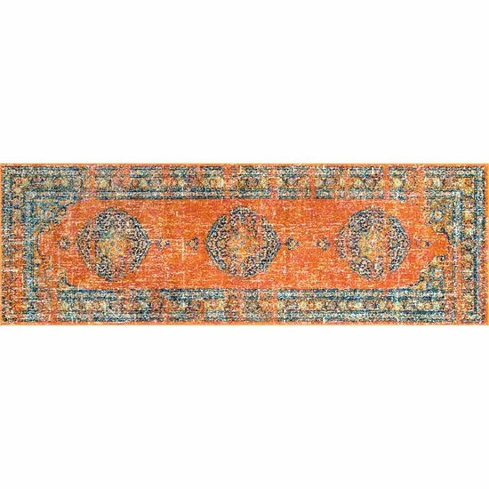 NuLOOM Bodrum Olivia Vintage Persian Framed Floral Rug 8 NuLOOM Bodrum Olivia Vintage Persian Framed Floral Rug - Image 6