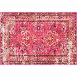 NuLOOM Casablanca Anabel Distressed Framed Floral Rug