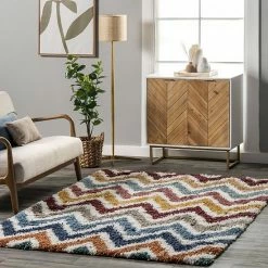 NuLOOM Alissa Modern Chevron Shag Rug -nuLOOM Sales Store unnamed file 3599