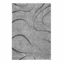 NuLOOM Carolyn Swirl Shag Rug Dark Gray