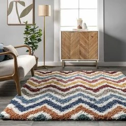 NuLOOM Alissa Modern Chevron Shag Rug -nuLOOM Sales Store unnamed file 3604