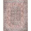 NuLOOM Darcey Machine Washable Traditional Floral Medallion Area Rug Gray