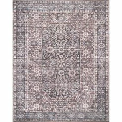 NuLOOM Darcey Machine Washable Traditional Floral Medallion Area Rug Gray -nuLOOM Sales Store unnamed file 3677