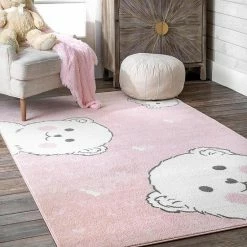 NuLOOM Harlee Blushing Bears Nursery Area Rug 7 NuLOOM Harlee Blushing Bears Nursery Area Rug -nuLOOM Sales Store unnamed file 3728