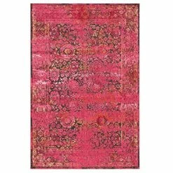 NuLOOM Vintage Shuler Distressed Rug Cherry Pink