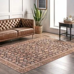 NuLOOM Cathie Persian Floral Machine Washable Area Rug -nuLOOM Sales Store unnamed file 375