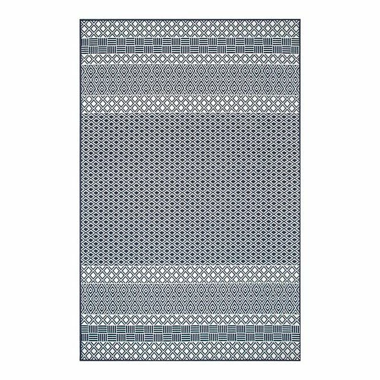 NuLOOM Tilly Striped Lattice Indoor/Outdoor Area Rug Blue 3 NuLOOM Tilly Striped Lattice Indoor/Outdoor Area Rug Blue