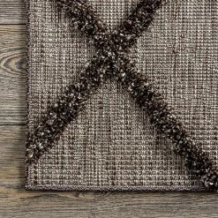 Alternative view of NuLOOM Elianna Raised Pendant Striped Area Rug