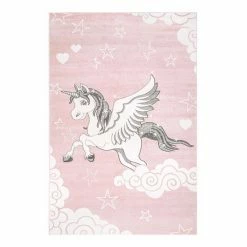 NuLOOM Emmie Flying Unicorn Nursery Area Rug