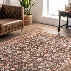 NuLOOM Cathie Persian Floral Machine Washable Area Rug -nuLOOM Sales Store unnamed file 379