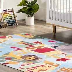 NuLOOM Paxton Machine Washable Kids Zoo Nursery Or Playroom Area Rug -nuLOOM Sales Store unnamed file 3839