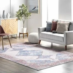 NuLOOM Olga Machine Washable Distressed Vintage Medallion Area Rug -nuLOOM Sales Store unnamed file 3901