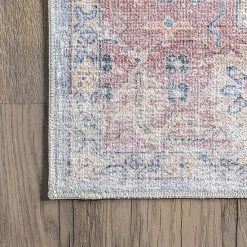 NuLOOM Olga Machine Washable Distressed Vintage Medallion Area Rug -nuLOOM Sales Store unnamed file 3903