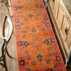 NuLOOM Overdyed Framed Floral Wool Rug -nuLOOM Sales Store unnamed file 3922