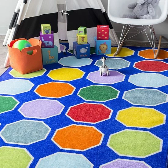 NuLOOM Kecia Colorful Octagons Rug 4 NuLOOM Kecia Colorful Octagons Rug - Image 2
