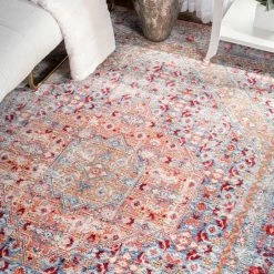 NuLOOM Vivid Silk Daria Persian Framed Floral Rug -nuLOOM Sales Store unnamed file 3952
