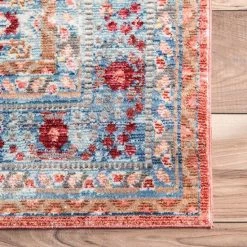 NuLOOM Vivid Silk Daria Persian Framed Floral Rug -nuLOOM Sales Store unnamed file 3953