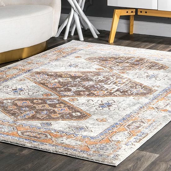 NuLOOM Vintage Hazel Mural Rug Orange 4 NuLOOM Vintage Hazel Mural Rug Orange - Image 2