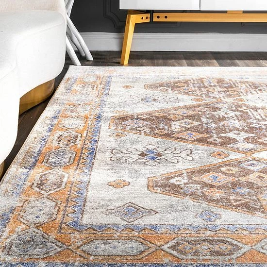 NuLOOM Vintage Hazel Mural Rug Orange 5 NuLOOM Vintage Hazel Mural Rug Orange - Image 3