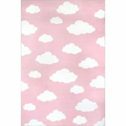 NuLOOM Lilia Machine Washable Kids Cloud Area Rug Pink -nuLOOM Sales Store unnamed file 4024