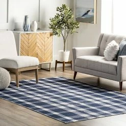 NuLOOM Rianne Machine Washable Plaid Farmhouse Area Rug -nuLOOM Sales Store unnamed file 4026