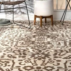 NuLOOM Outdoor Medallion Shawna Rug -nuLOOM Sales Store unnamed file 4068