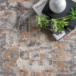 NuLOOM Luella Hand Knotted Worn Wreath Area Rug -nuLOOM Sales Store unnamed file 4143