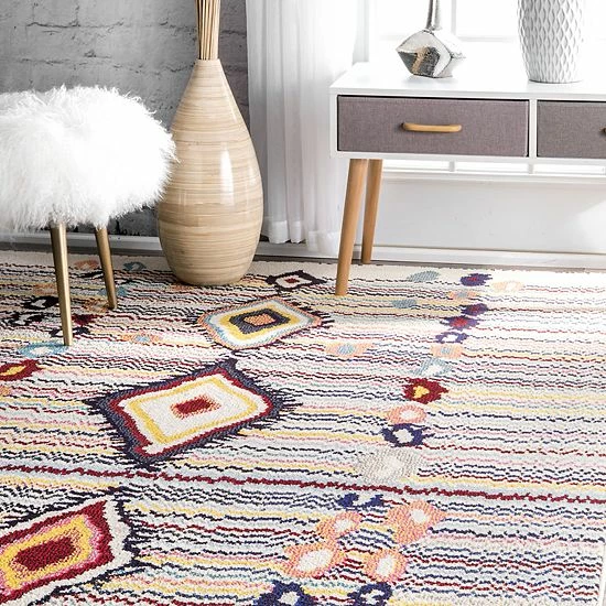NuLOOM Moroccan Motely Geometric Rug 4 NuLOOM Moroccan Motely Geometric Rug - Image 2