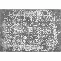 NuLOOM Bodrum Shaina Vintage Framed Tribal Rug Charcoal