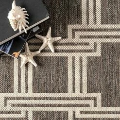 NuLOOM Malaya Greek Trellis Indoor/Outdoor Area Rug Gray 8 NuLOOM Malaya Greek Trellis Indoor/Outdoor Area Rug Gray -nuLOOM Sales Store unnamed file 4200