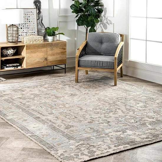 NuLOOM Kendra Hand Knotted Floral Medallion Area Rug 4 NuLOOM Kendra Hand Knotted Floral Medallion Area Rug - Image 2