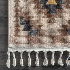 NuLOOM Charley Aztec Trellis Tassel Area Rug -nuLOOM Sales Store unnamed file 4242