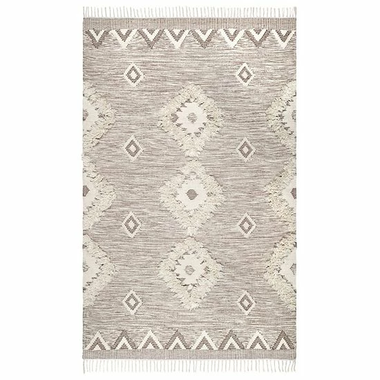 NuLOOM Savannah Moroccan Fringe Wool Rug Light Gray 13 NuLOOM Savannah Moroccan Fringe Wool Rug Light Gray - Image 11