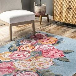 NuLOOM Lauryn Machine Washable Floral Area Rug -nuLOOM Sales Store unnamed file 4283