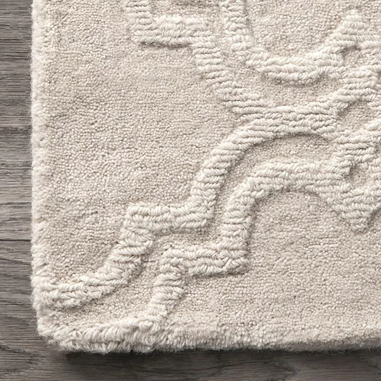 NuLOOM Wilhelmina Gray Trellis Rug Cream 5 NuLOOM Wilhelmina Gray Trellis Rug Cream - Image 3