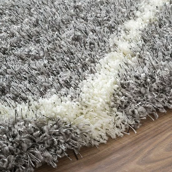 NuLOOM Diamond Geometric Lattice Shag Rug Ash 5 NuLOOM Diamond Geometric Lattice Shag Rug Ash - Image 3