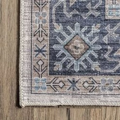 NuLOOM Finley Machine Washable Vintage Distressed Area Rug Gray -nuLOOM Sales Store unnamed file 459