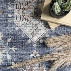 NuLOOM Finley Machine Washable Vintage Distressed Area Rug Gray -nuLOOM Sales Store unnamed file 461