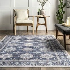 NuLOOM Finley Machine Washable Vintage Distressed Area Rug Gray -nuLOOM Sales Store unnamed file 462