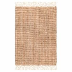 NuLOOM Raleigh Solid Jute Blend Rug Natural