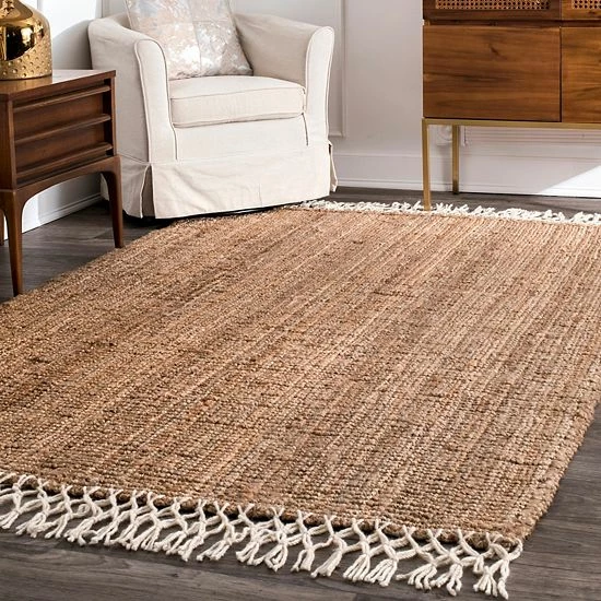 NuLOOM Raleigh Solid Jute Blend Rug Natural 4 NuLOOM Raleigh Solid Jute Blend Rug Natural - Image 2