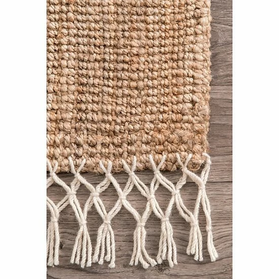 NuLOOM Raleigh Solid Jute Blend Rug Natural 5 NuLOOM Raleigh Solid Jute Blend Rug Natural - Image 3