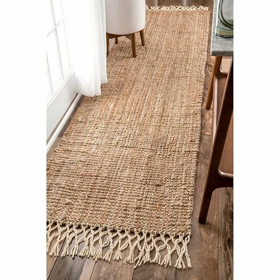 NuLOOM Raleigh Solid Jute Blend Rug Natural 7 NuLOOM Raleigh Solid Jute Blend Rug Natural - Image 5