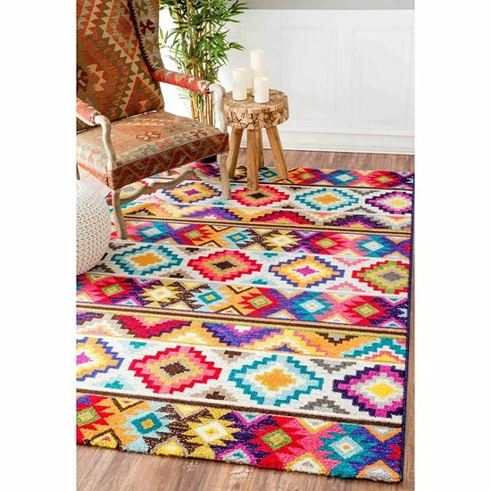 NuLOOM Carnival Lizmar Retro Geometric Rug 4 NuLOOM Carnival Lizmar Retro Geometric Rug - Image 2