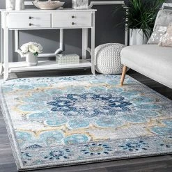NuLOOM Bodrum Kiyoko Vintage Floral Rug Blue -nuLOOM Sales Store unnamed file 520