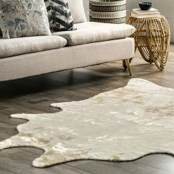 NuLOOM Marcia Machine Washable Faux Cowhide Area Rug Black -nuLOOM Sales Store unnamed file 535